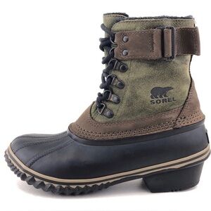 Sorel Women’s Winter Fancy Lace ll Leather Suede Boots Size 7.5